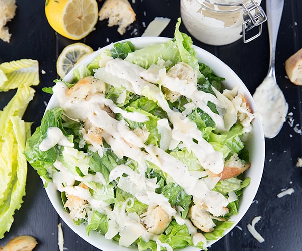 how to make ceasar salad {restaurant style} 6